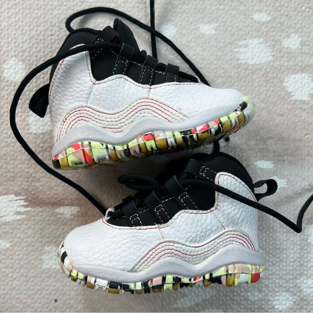 Nike Air Jordan Retro 10 Sneaker Ember Glow Size 4C - Picture 4 of 7